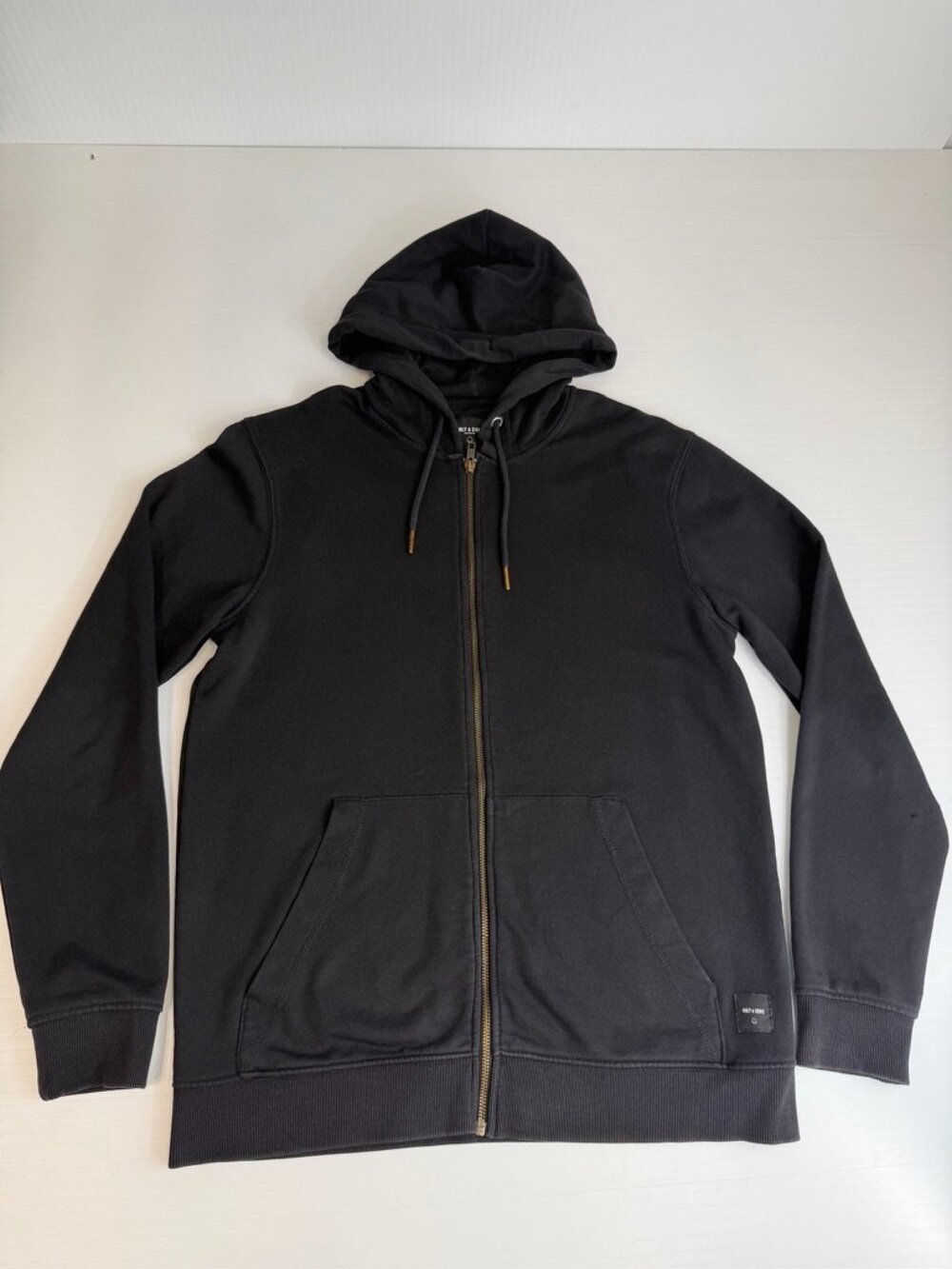 Only & Sons Jacket Men Medium Hood Zip Up Casual Pocket Train Work Party Gym Go